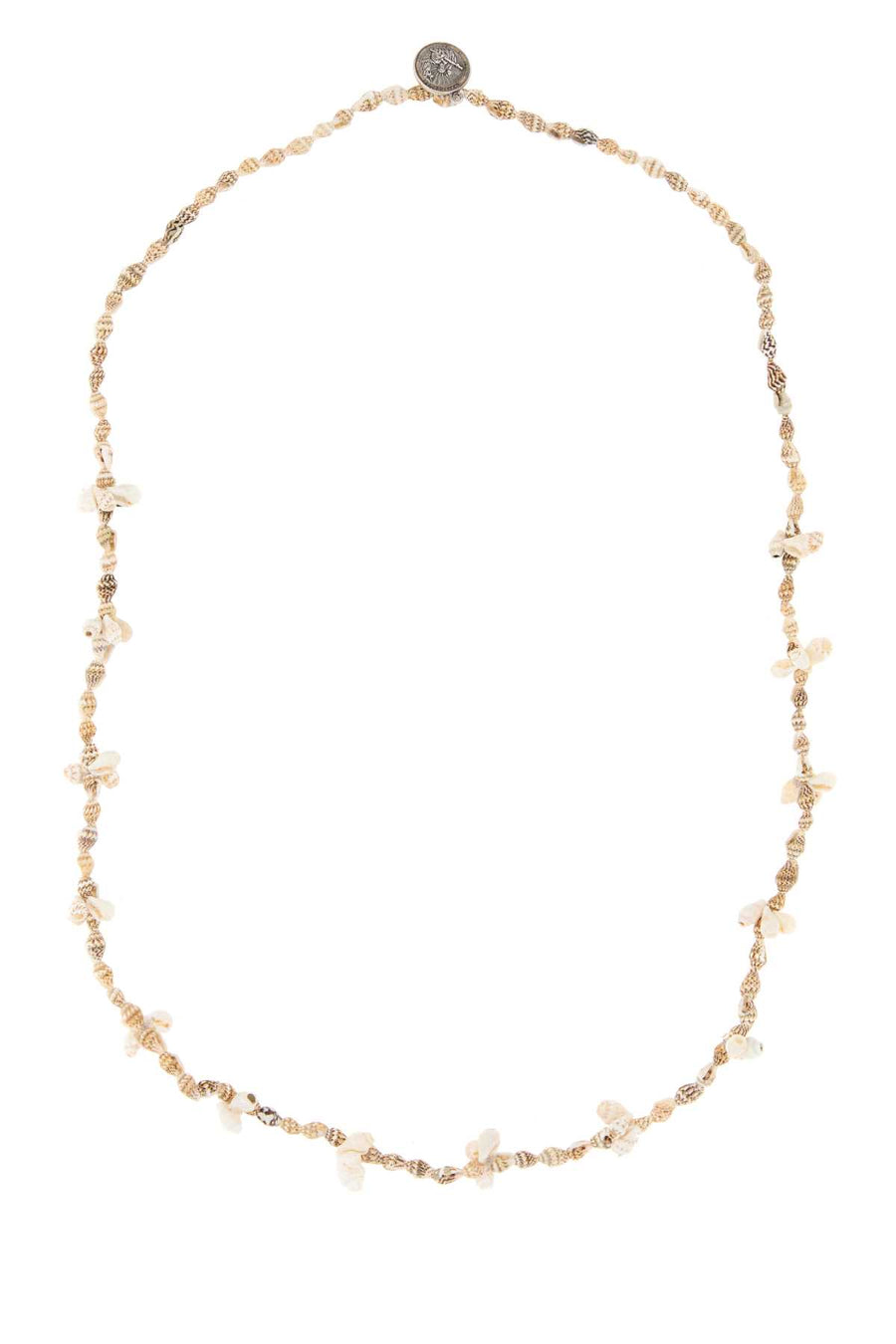 Mongo Shell Necklace White A Brown Collane