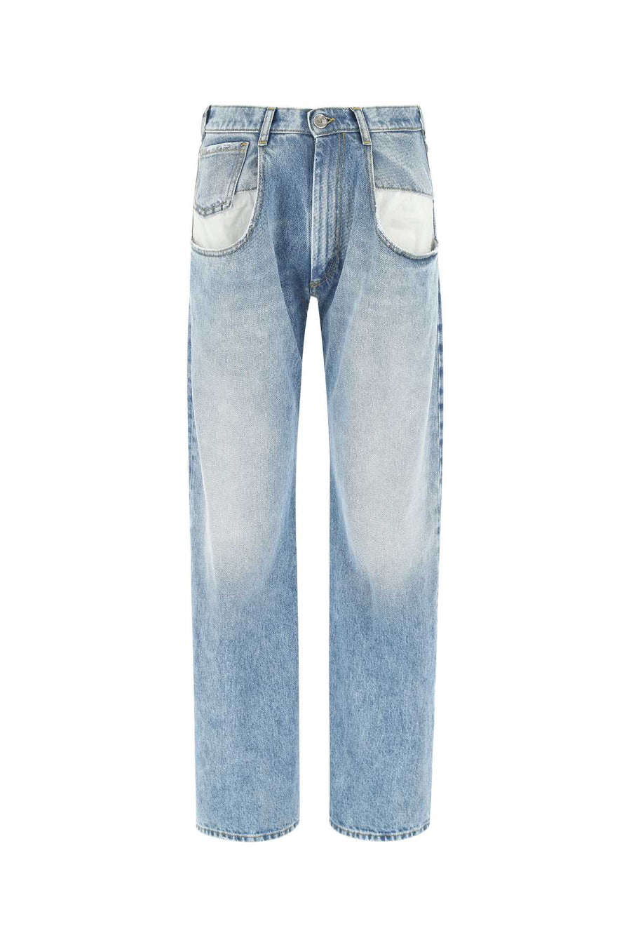 Maison Margiela 100% Cotton (primary); 65% Polyester jeans in blue