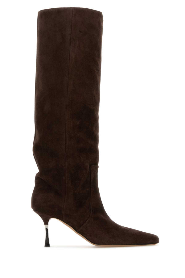 Paris Texas Boot Exterior: 100% Calf suede boot in brown