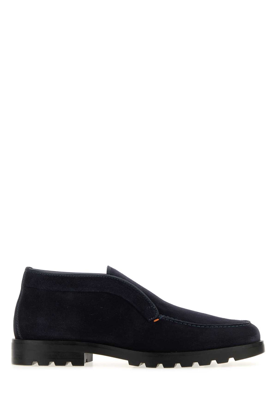 Santoni Exterior: 100% Suede loafer in navy