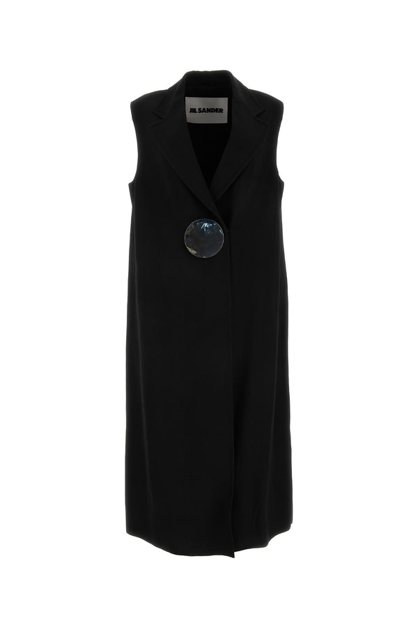 Jil Sander Primary Fabric: 58% Viscose-Rayon 42% Silk - Lining: 100% Viscose-Rayon trench coat in black