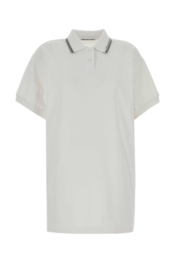 T By Alexander Wang Polo 100% Cotton polo dress in white