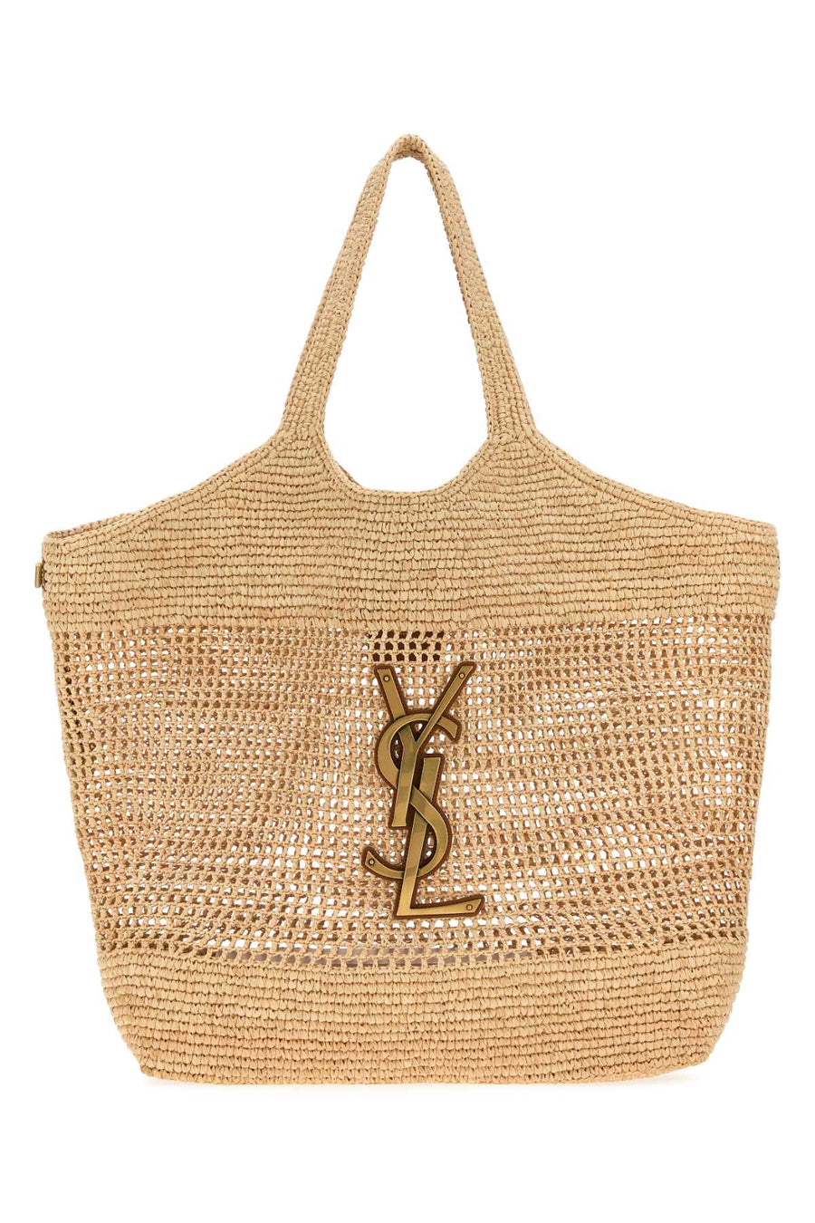Saint Laurent Icare 100% Raffia tote bag in beige