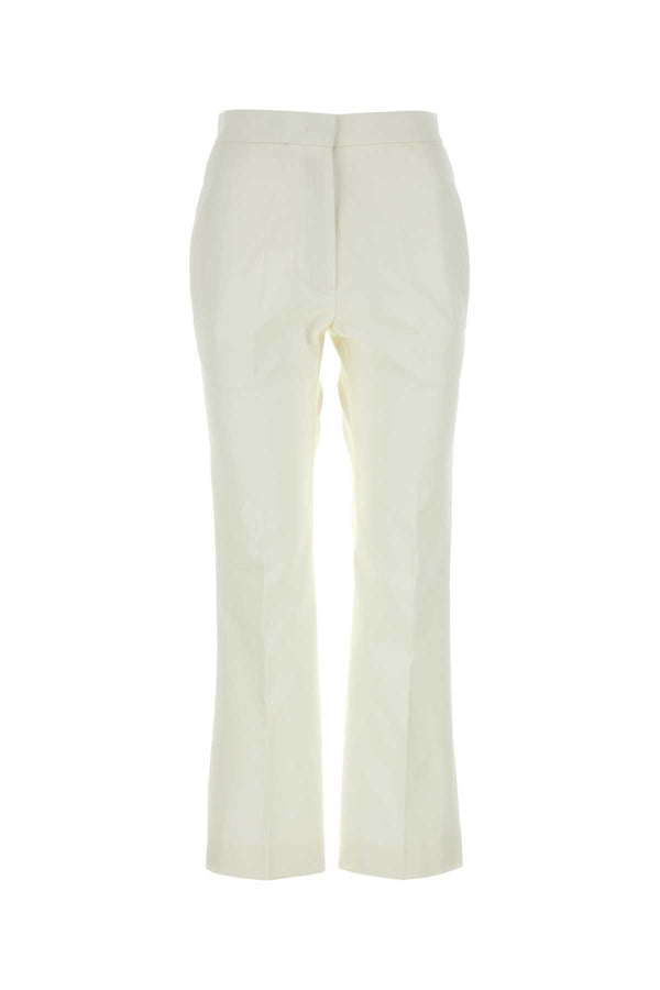 Jil Sander 100% Cotton trousers in white
