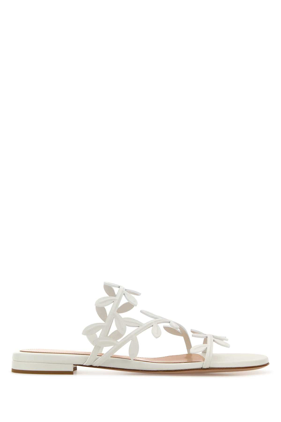 Gianvito Rossi Nappa Exterior: 100% Nappa leather; Interior: 100% Leather; Sole: Leather flat in white