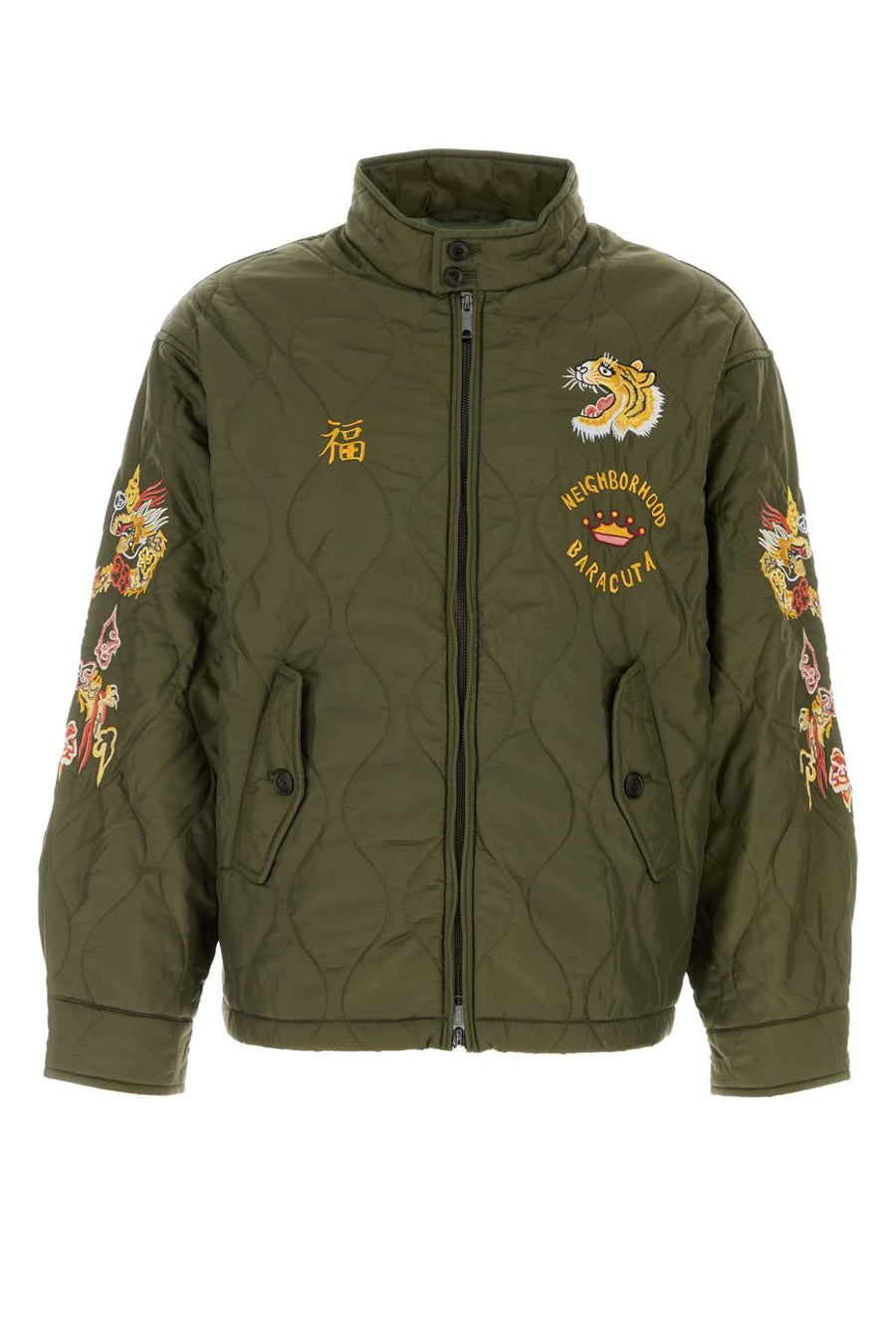 Baracuta England Neighborhood Exterior: 100% Nylon; Lining: 100% Nylon jacket in olive