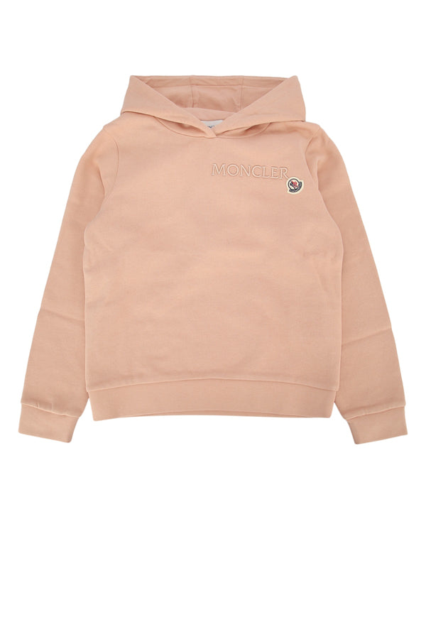 Moncler Jr Kids Cotton fleece hoodie in beige