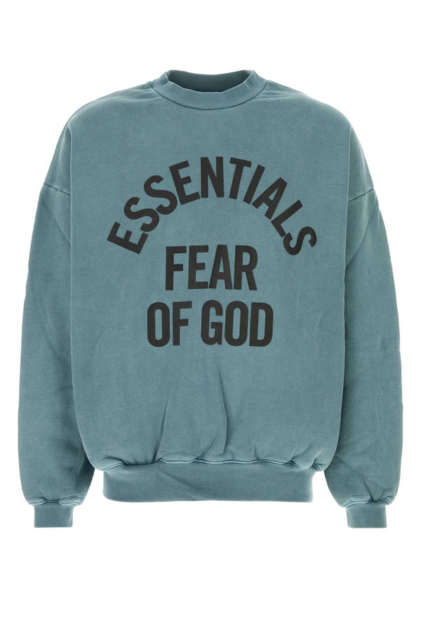 Fear Of God Essential Crewneck 100% Cotton sweatshirt in blue