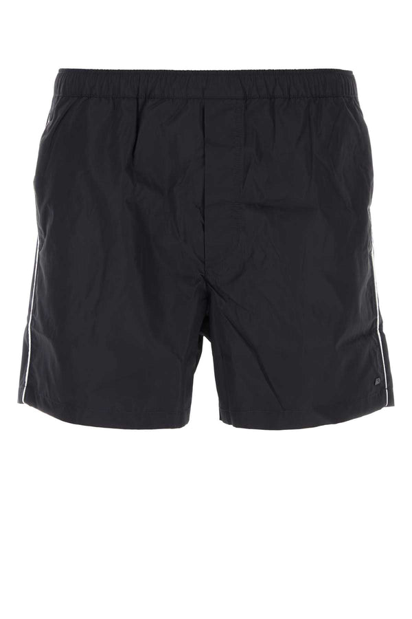 Valentino Garavani Bagno Exterior: 100% Nylon swimming shorts in navy
