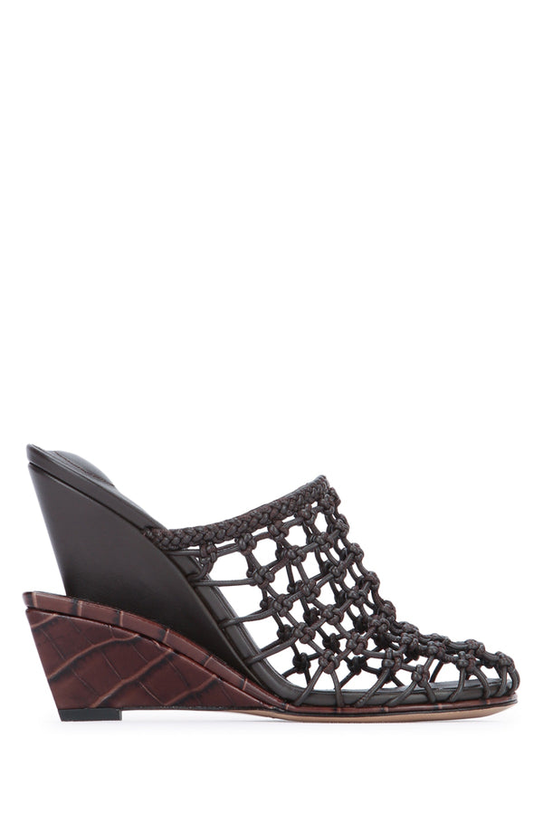 Jacquemus Doubles Nappa leather mule heel in black