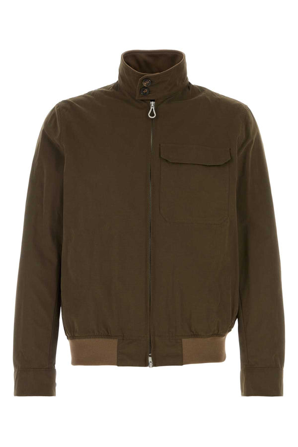 Palto' Exterior: 45% Cotton 39% Polyester 16% Nylon; Lining: 100% Cotton jacket in brown