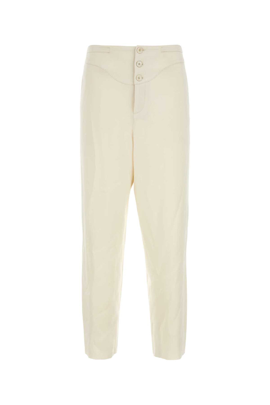 Saint Laurent 71% Acetate 29% Viscose trousers in ivory