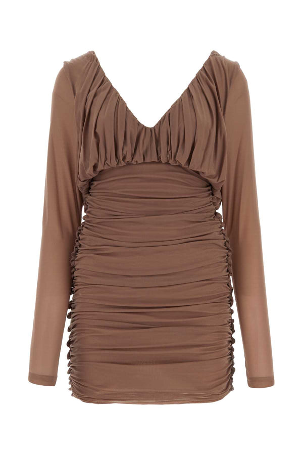Saint Laurent 100% Cupro dress in beige