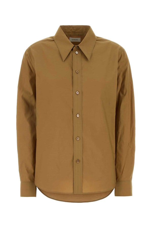Lemaire Collar 80% Cotton shirt in camel