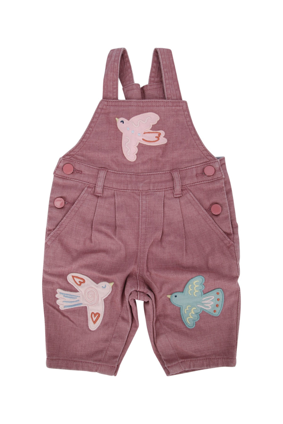 Stella Mccartney Kids 97% Cotton dungaree in pink
