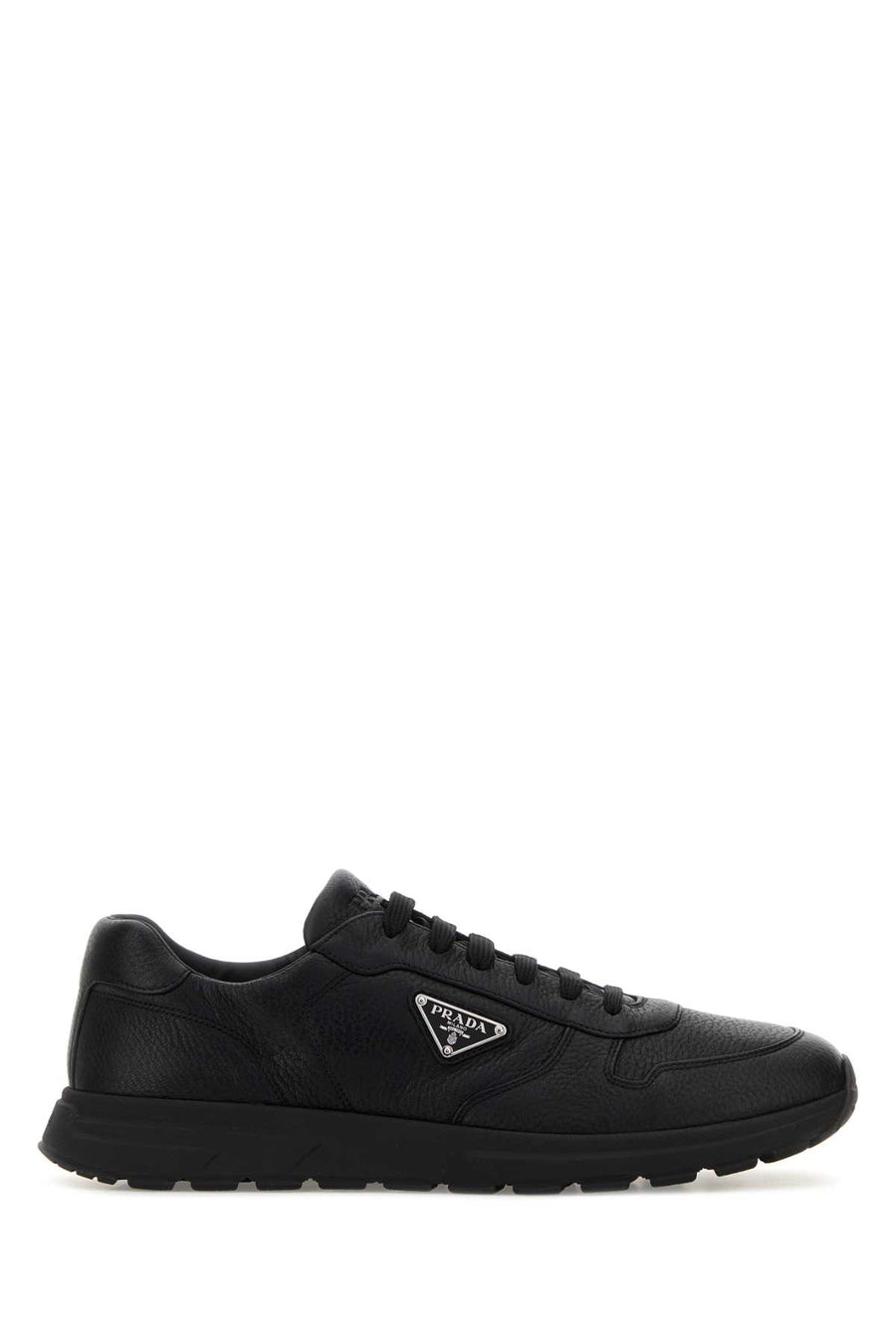 Prada Exterior: 100% Leather sneaker in black