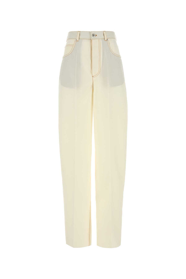 Bottega Veneta Bianco 100% Wool trousers in white
