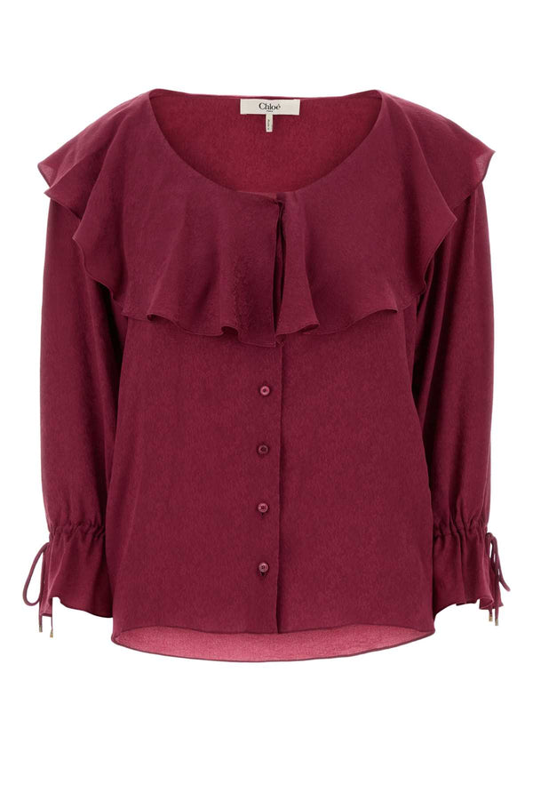 Chloé 100% Silk blouse in purple