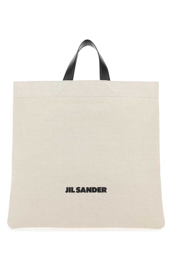 Jil Sander Exterior: 70% Cotton tote bag in beige