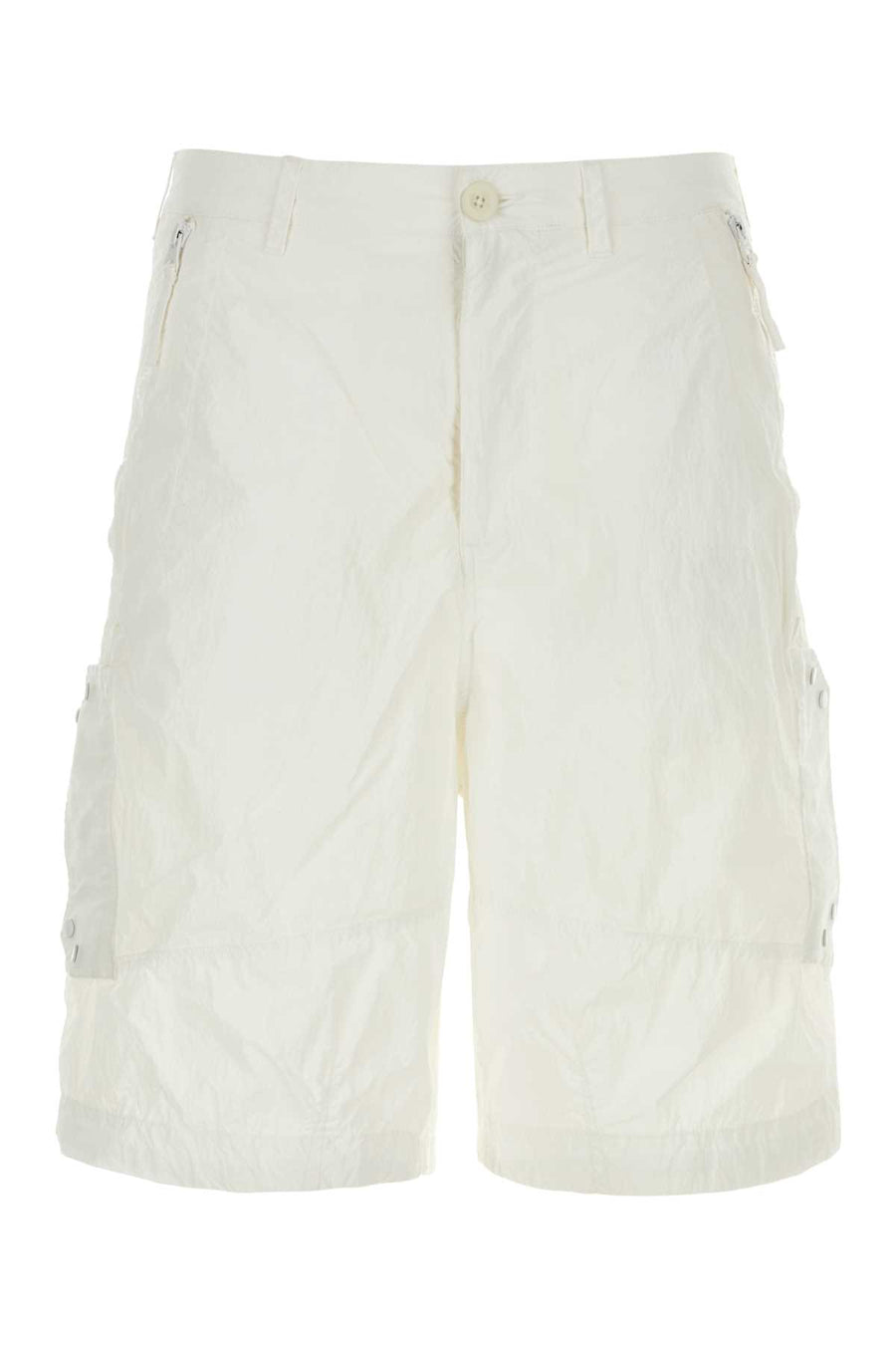 Ten C 100% Nylon bermuda shorts in white