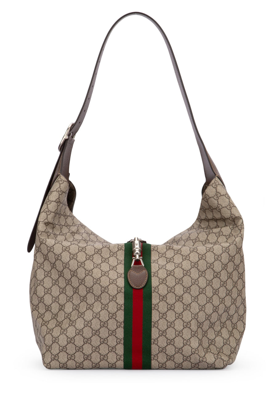 Gucci 80% canvas shoulder bag in beige