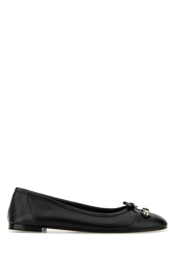 Balenciaga Flat T domesticated calf leather 100% ballet flat in black