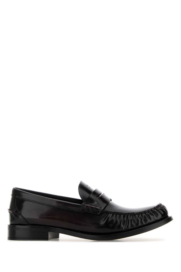 Prada 100% Vitello loafer in brown