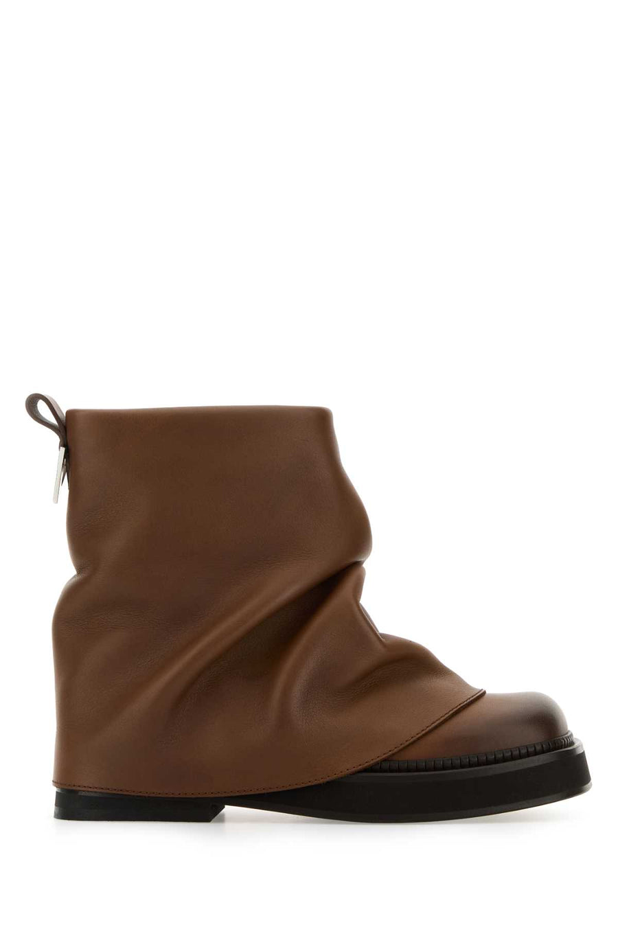 The Attico Main: 100% calf leather (bos taurus farm raised); Insole and lining: 100% calf (bos taurus farm raised); Sole: 80% polyurethane boot in brown