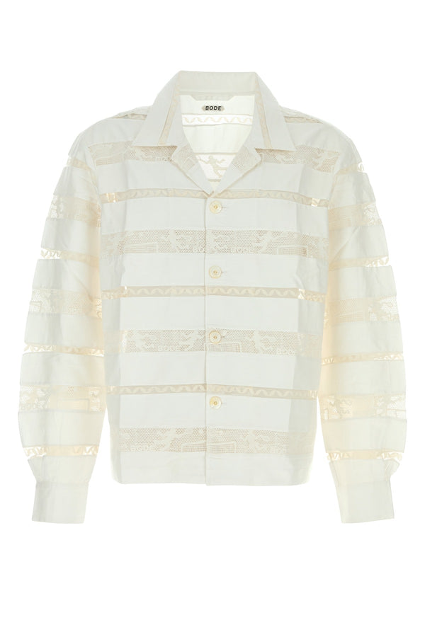 Bode 100% Cotton shirt in cream