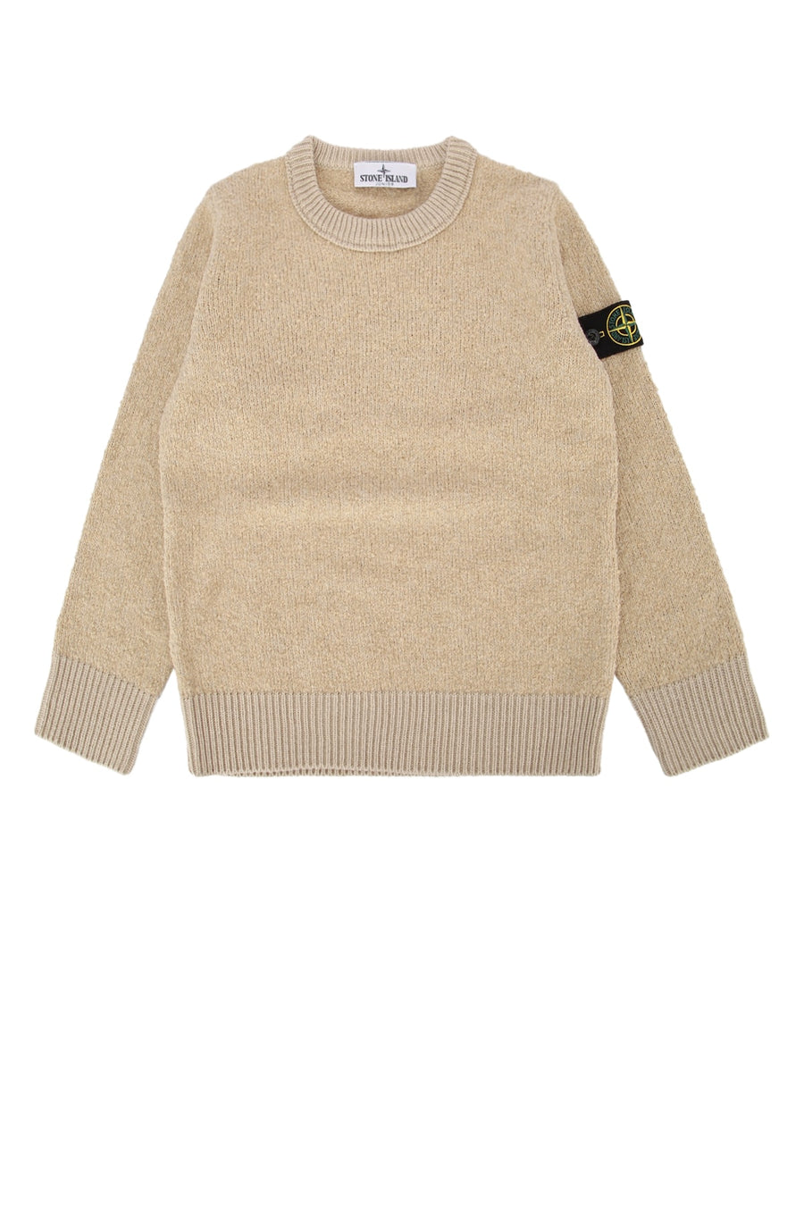 Stone Island Kids Neck 76% Cotton sweater in beige