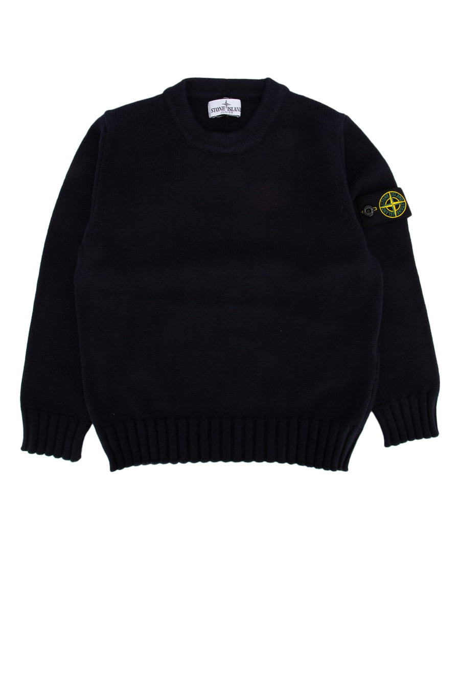 Stone Island Kids 79% Cotton sweater in navy