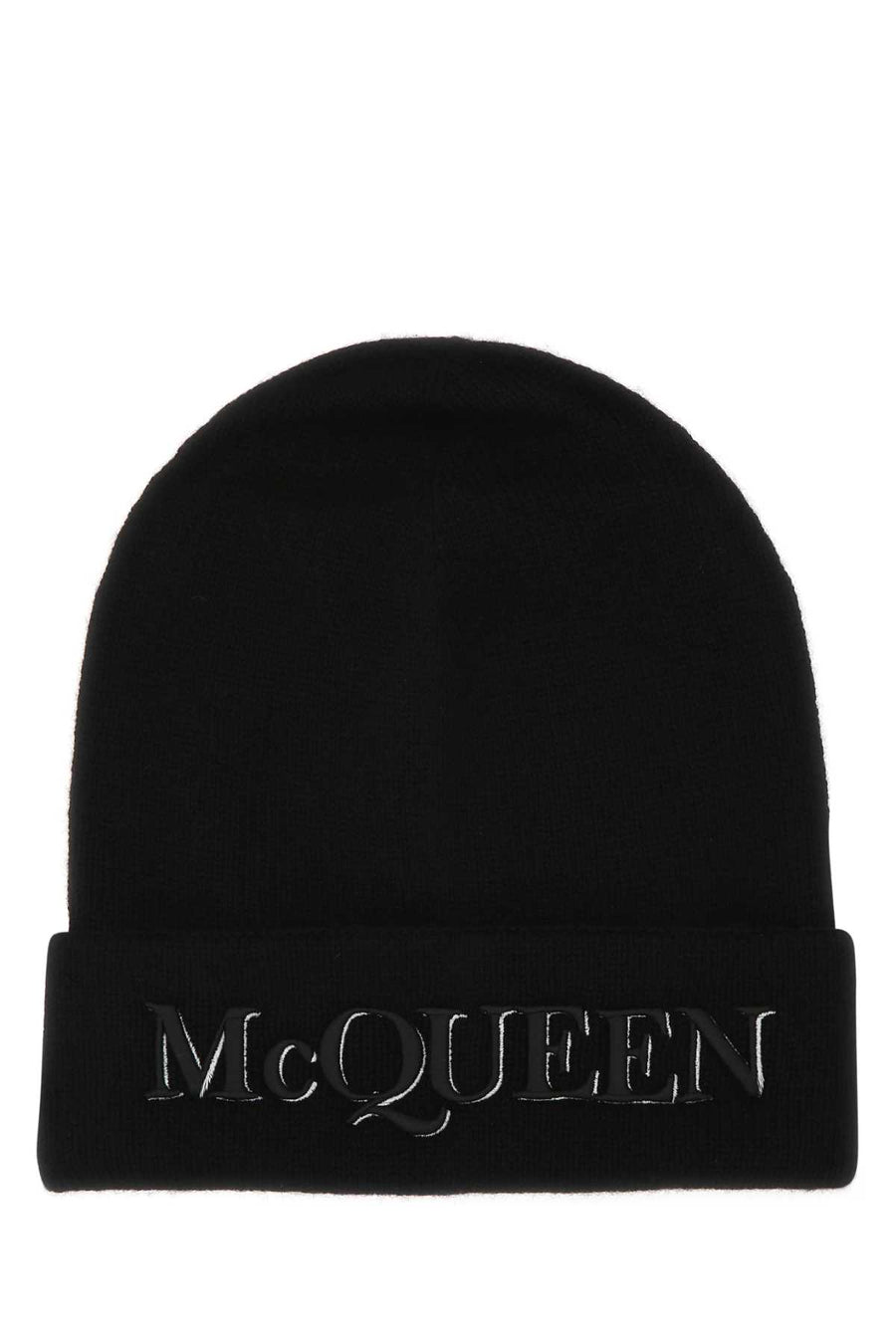 Alexander McQueen CAPPELLO 100% Cashmere beanie in black