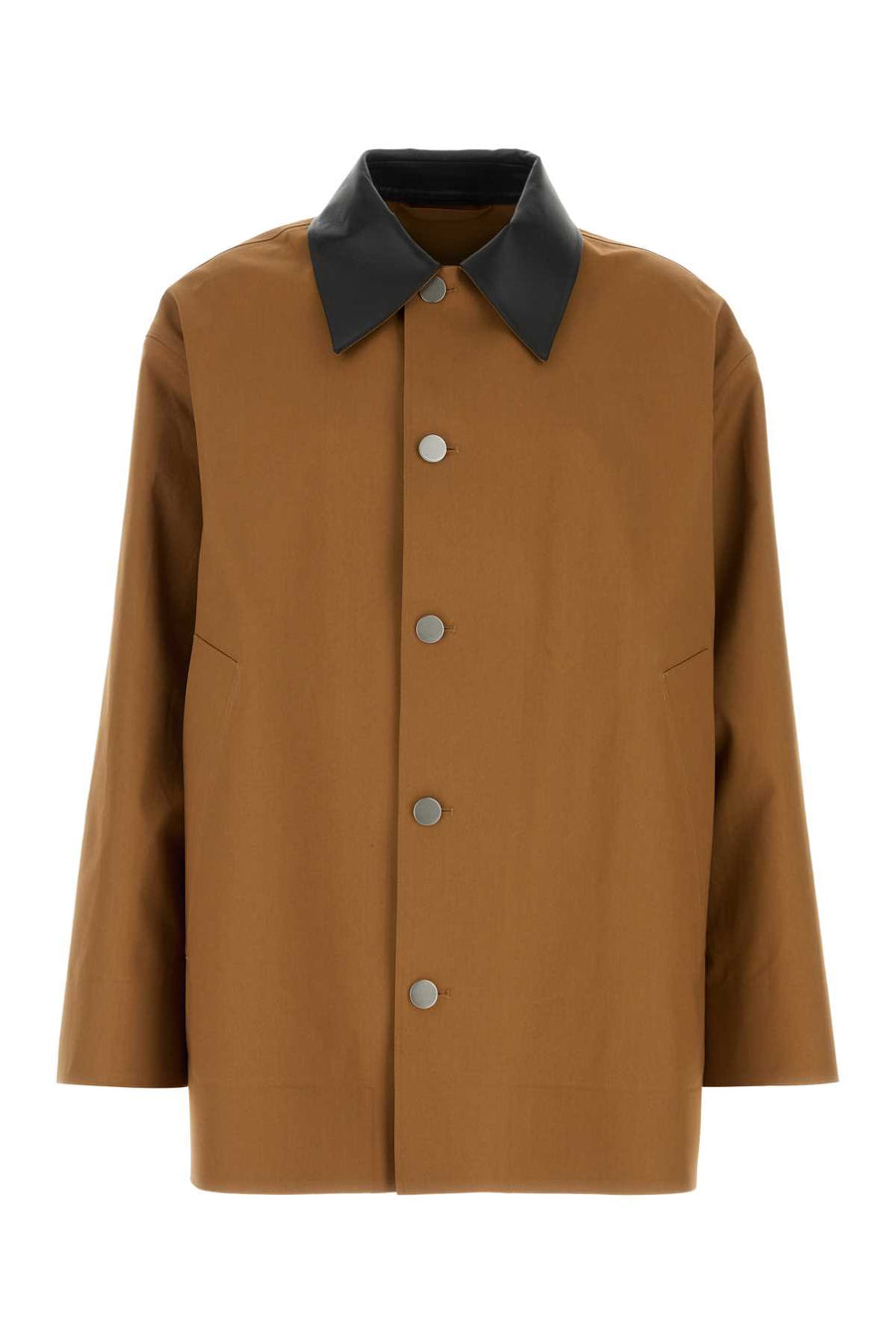 Jil Sander Exterior: 100% Organic cotton trench coat in brown