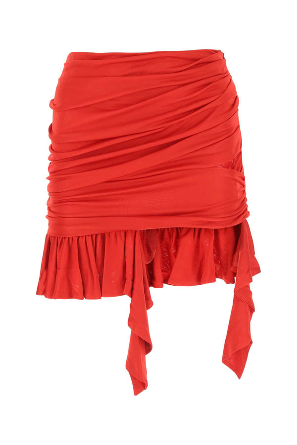 Andrea Adamo 100% Viscose skirt in red