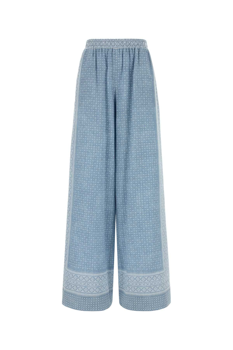 Ermanno Scervino 100% Silk trousers in blue