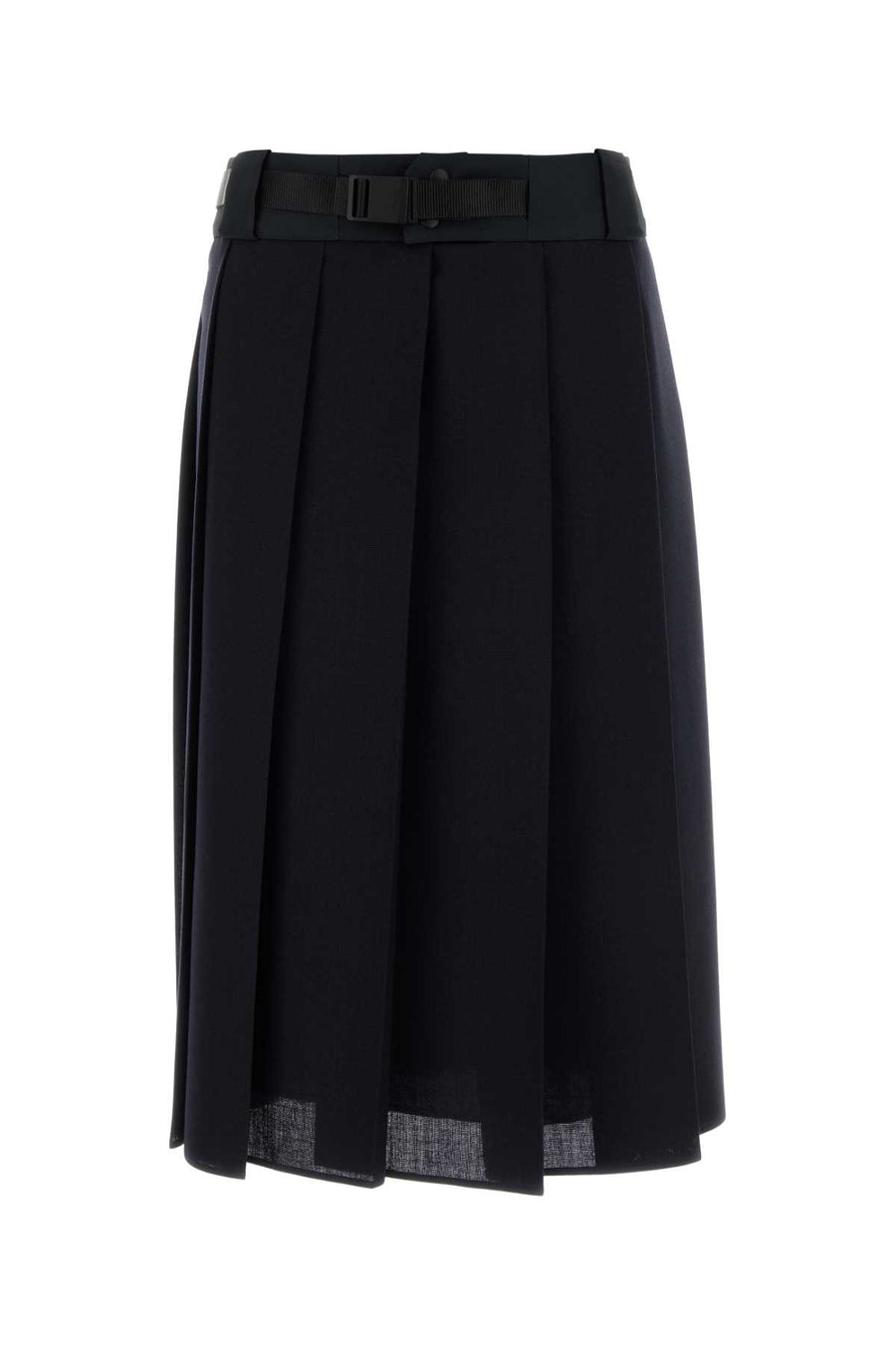 Prada Exterior: 100% Virgin wool; Lining: 100% Recycled cupro skirt in blue