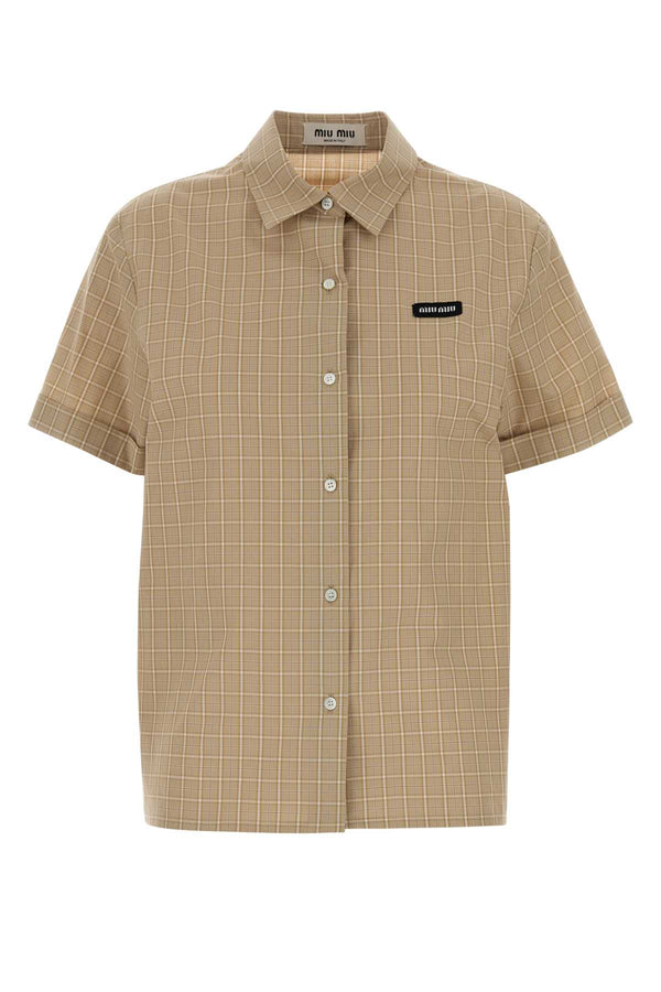 Miu Miu 100% Cotton shirt in beige