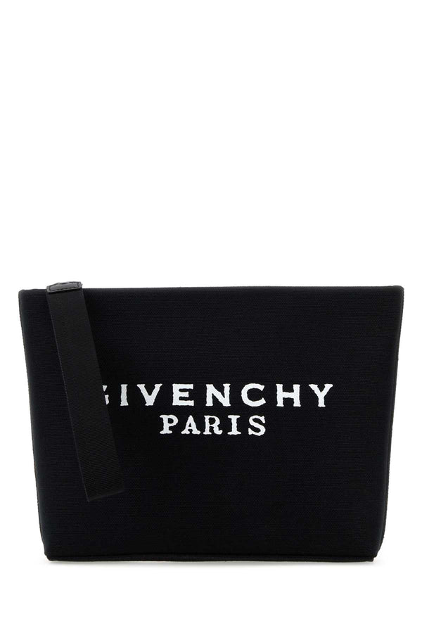 Givenchy Logo 58% Cotton clutch in black