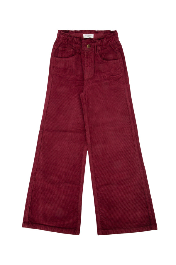 Golden Goose Kids 99% Cotton trousers in burgundy