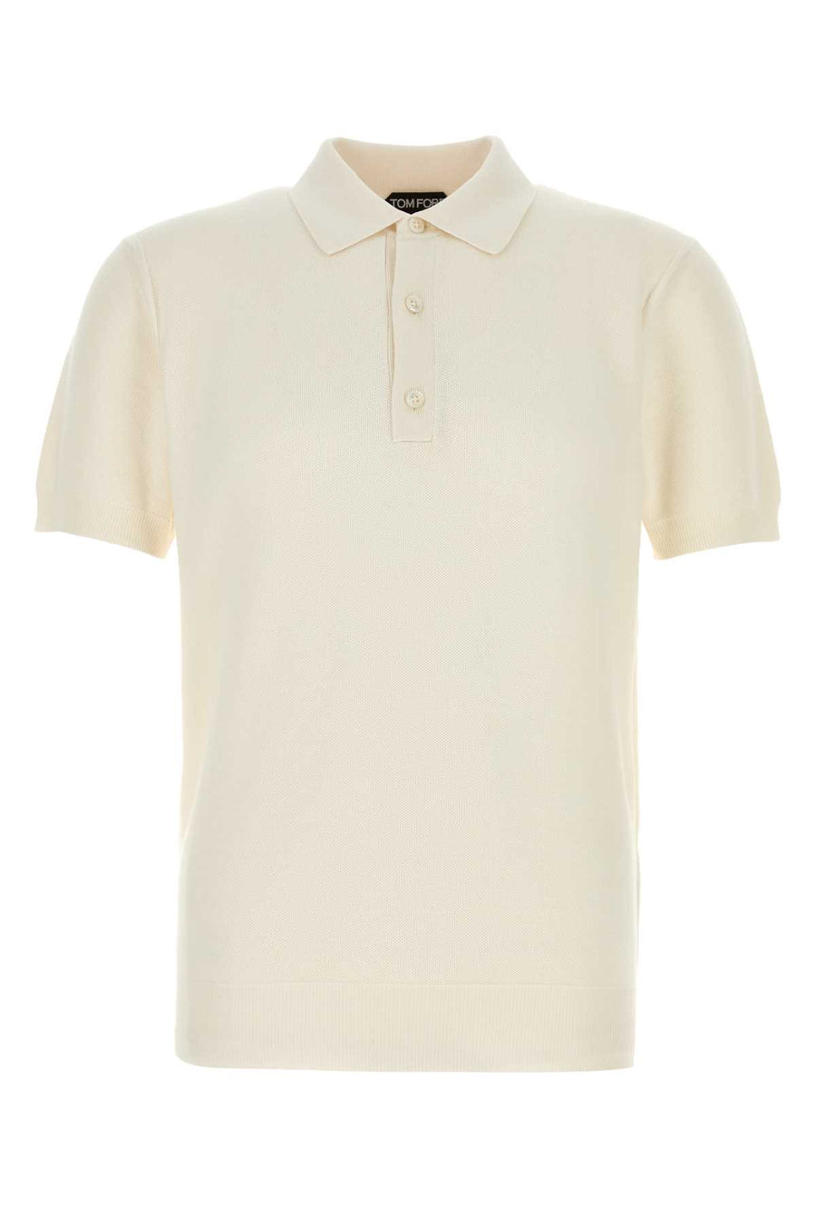 Tom Ford 55% Silk polo in white