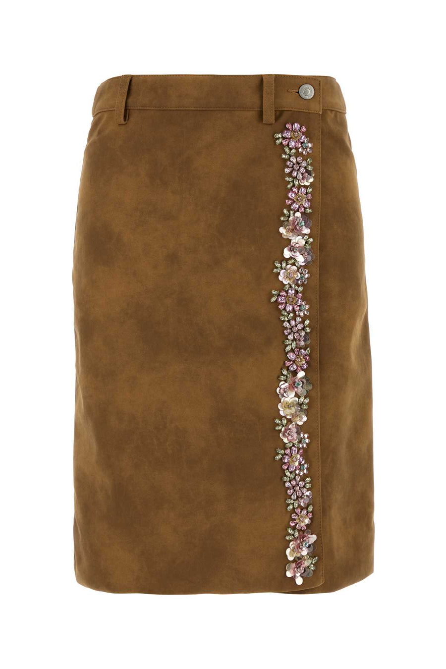 Des Phemmes Skirt Exterior: 100% Polyurethane; Lining: 100% Polyester skirt in brown