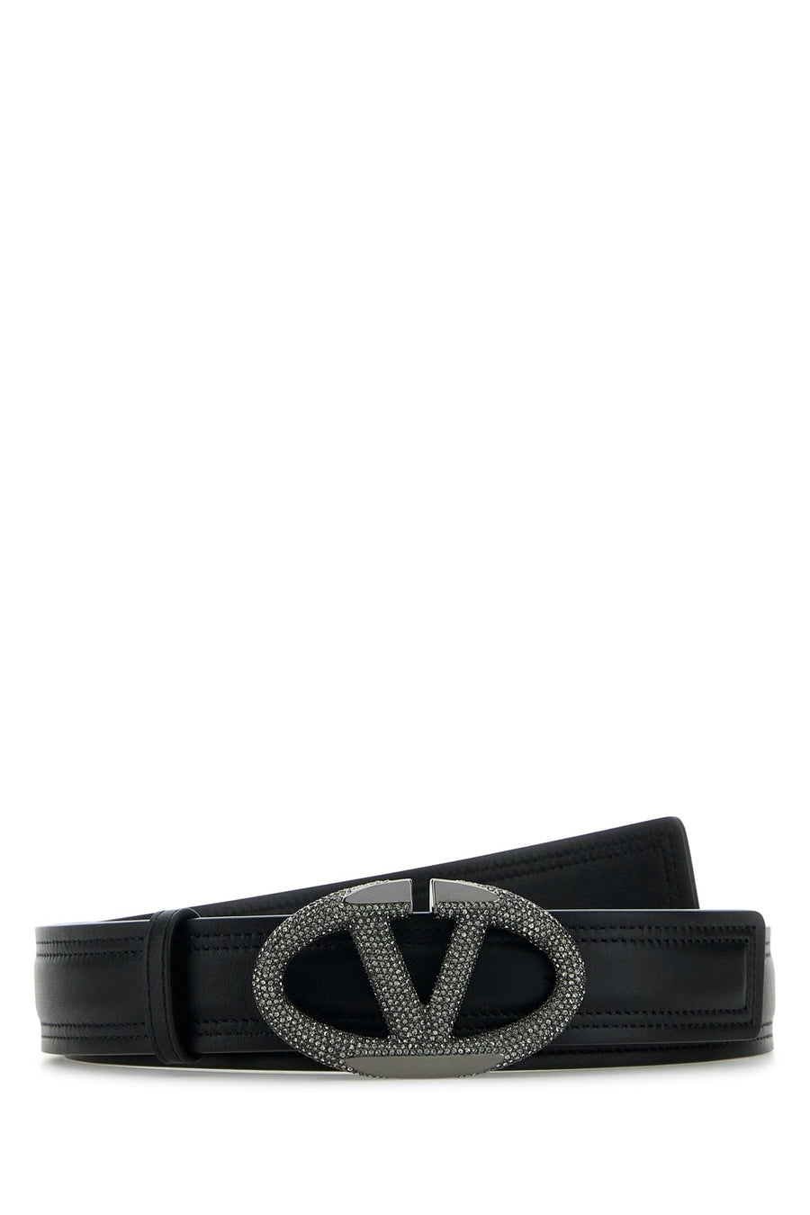 Valentino Garavani Calf leather belt in black