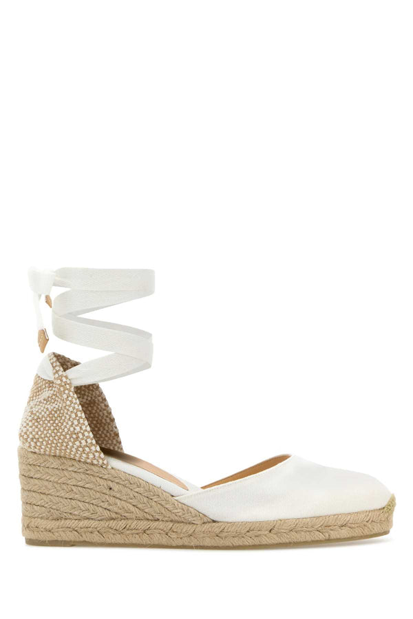 Castaner Exterior: 100% Cotton espadrille in white