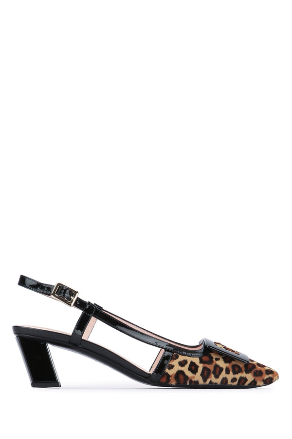 Roger Vivier Leopard-print pony hair sandal in multicolor