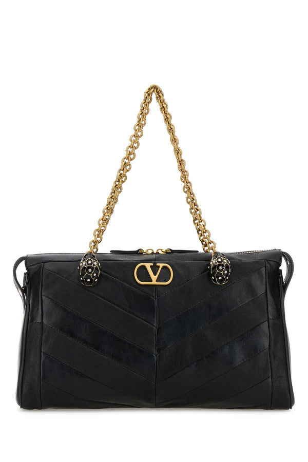 Valentino Garavani Tote Exterior: 100% Leather shoulder bag in black