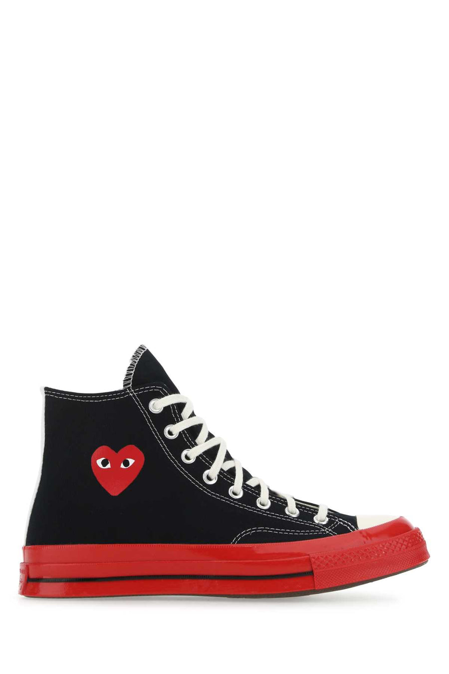 Comme Des Garcons Play 100% Cotton exterior sneaker in black