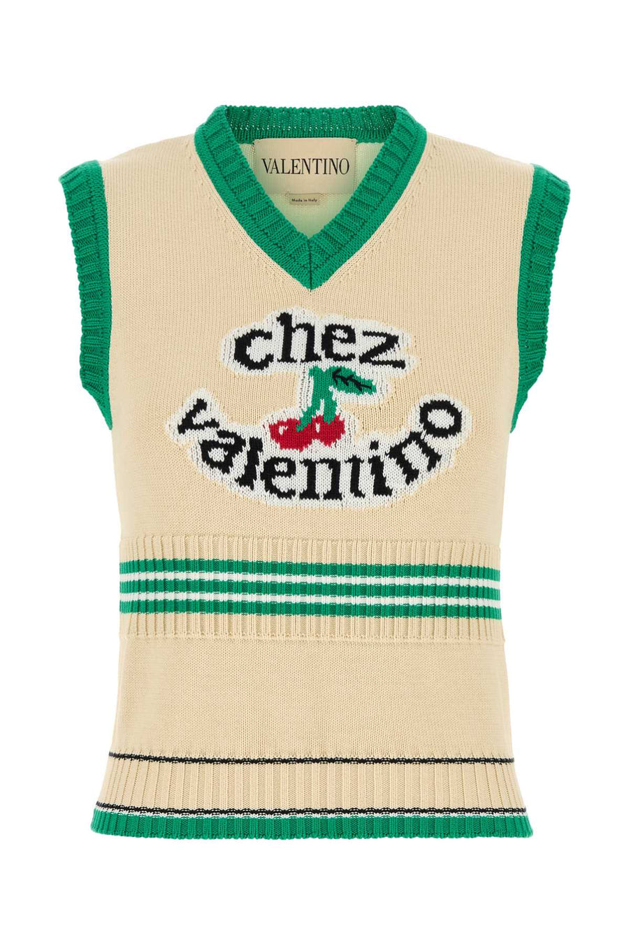 Valentino Garavani 100% Cotton vest in beige