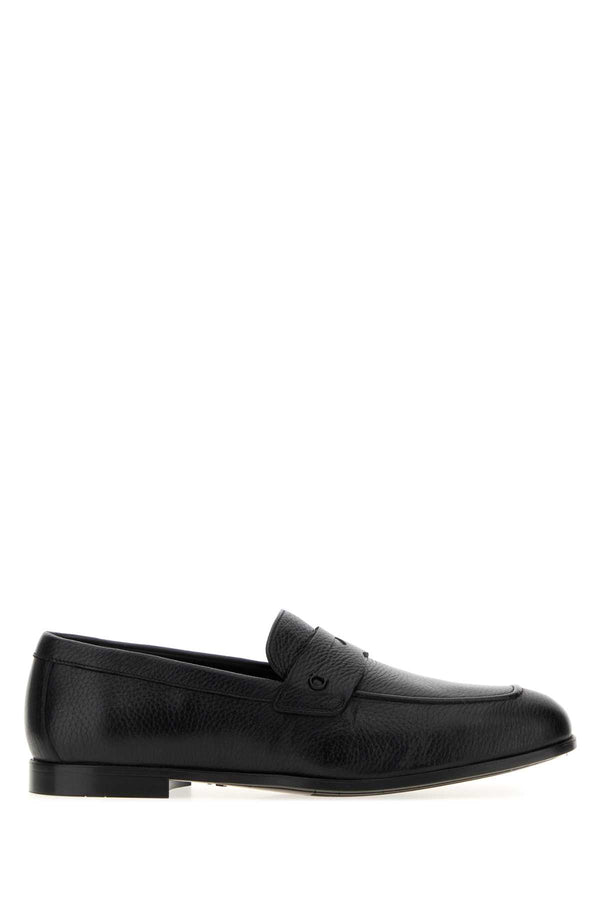 Ferragamo Exterior: 100% Deer loafer in black