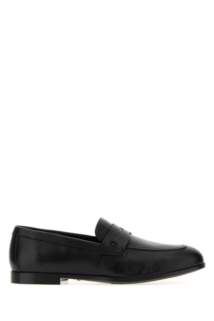 Ferragamo Exterior: 100% Deer loafer in black