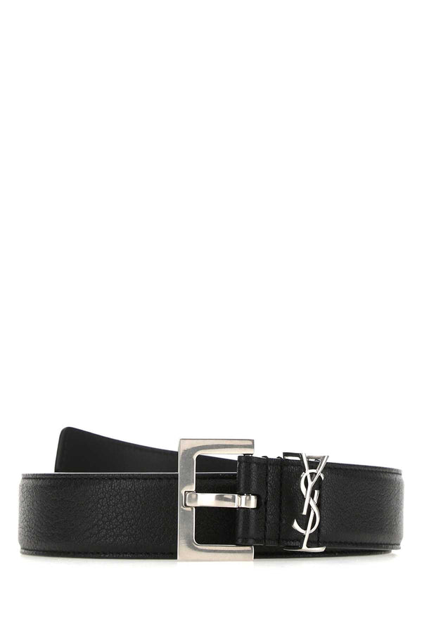 Saint Laurent Cintura 100% Leather belt in black
